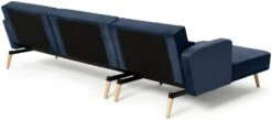 Habitat Andy Left Corner Velvet Clic Clac Sofa Bed - Navy -Home Furnishing Store 3159491 R Z005A