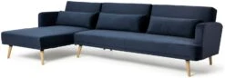 Habitat Andy Left Corner Velvet Clic Clac Sofa Bed - Navy -Home Furnishing Store 3159491 R Z010A