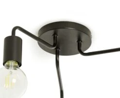 Habitat Rayner Steel 3 Light LED Flush Ceiling Light - Black -Home Furnishing Store 3247846 R Z004A