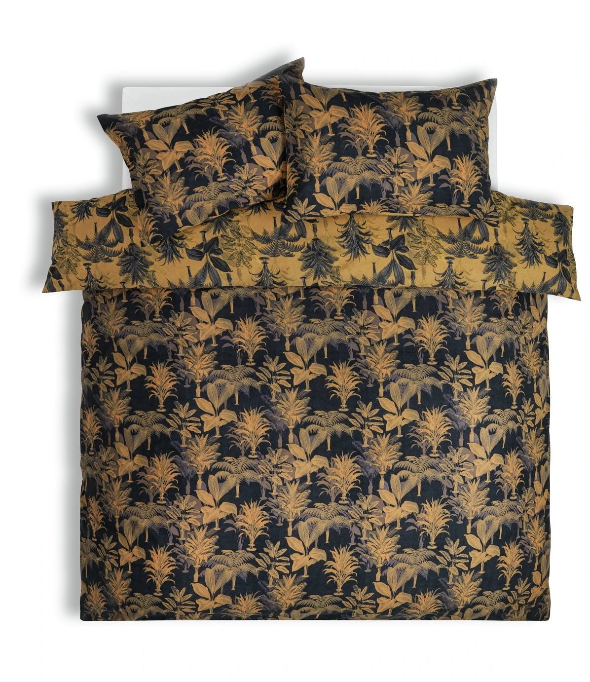Habitat Palm Floral Print Mustard Bedding Set - Single 5 Habitat Palm Floral Print Mustard Bedding Set - Single - Image 5