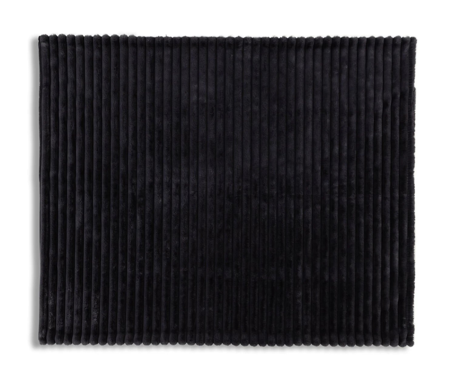 Habitat Ribbed Faux Fur Throw - Charcoal - 125X150cm 6 Habitat Ribbed Faux Fur Throw - Charcoal - 125X150cm - Image 6