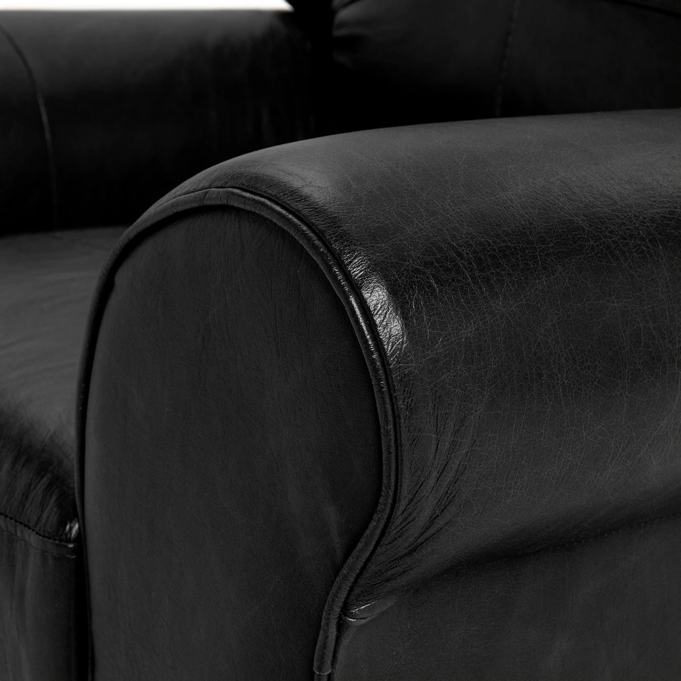 Habitat Salisbury Leather Armchair - Black 7 Habitat Salisbury Leather Armchair - Black - Image 7