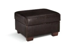 Habitat Salisbury Leather Storage Footstool - Chocolate -Home Furnishing Store 3458673 R Z002A