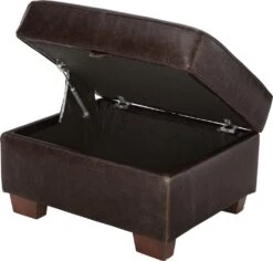 Habitat Salisbury Leather Storage Footstool - Chocolate -Home Furnishing Store 3458673 R Z003A