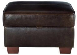 Habitat Salisbury Leather Storage Footstool - Chocolate -Home Furnishing Store 3458673 R Z015A