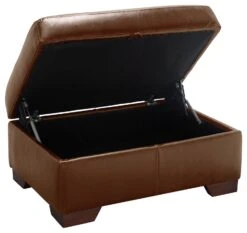 Habitat Eton Leather Storage Ottoman Footstool - Tan 7 Habitat Eton Leather Storage Ottoman Footstool - Tan -Home Furnishing Store 3594630 R Z003A