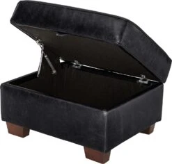 Habitat Salisbury Leather Storage Footstool - Black 9 Habitat Salisbury Leather Storage Footstool - Black -Home Furnishing Store 3654666 R Z003A