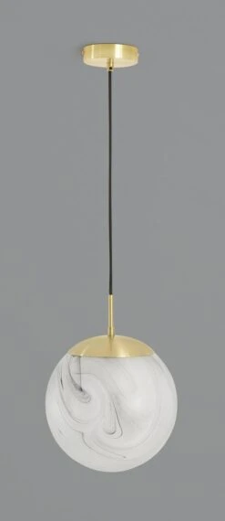 Habitat Tires Alabaster Ceiling Pendant Light -Brushed Brass -Home Furnishing Store 4075990 R Z002A