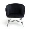 Habitat Jax Velvet Accent Chair - Black