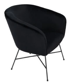 Habitat Jax Velvet Accent Chair - Black -Home Furnishing Store 4335135 R Z004A