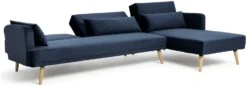 Habitat Andy Right Corner Velvet Clic Clac Sofa Bed - Navy -Home Furnishing Store 4461126 R Z002A