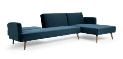 Habitat Andy Right Corner Velvet Clic Clac Sofa Bed - Navy -Home Furnishing Store 4461126 R Z006A