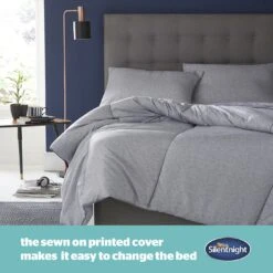 Silentnight Coverless 10.5Tog Grey Duvet & Pillowcase-Single -Home Furnishing Store 4468624 R Z004A