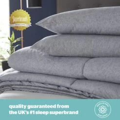 Silentnight Coverless 10.5Tog Grey Duvet & Pillowcase-Single -Home Furnishing Store 4468624 R Z006A