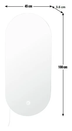 Habitat Large Vertical Backlight LED Mirror - White -Home Furnishing Store 4564401 R E001