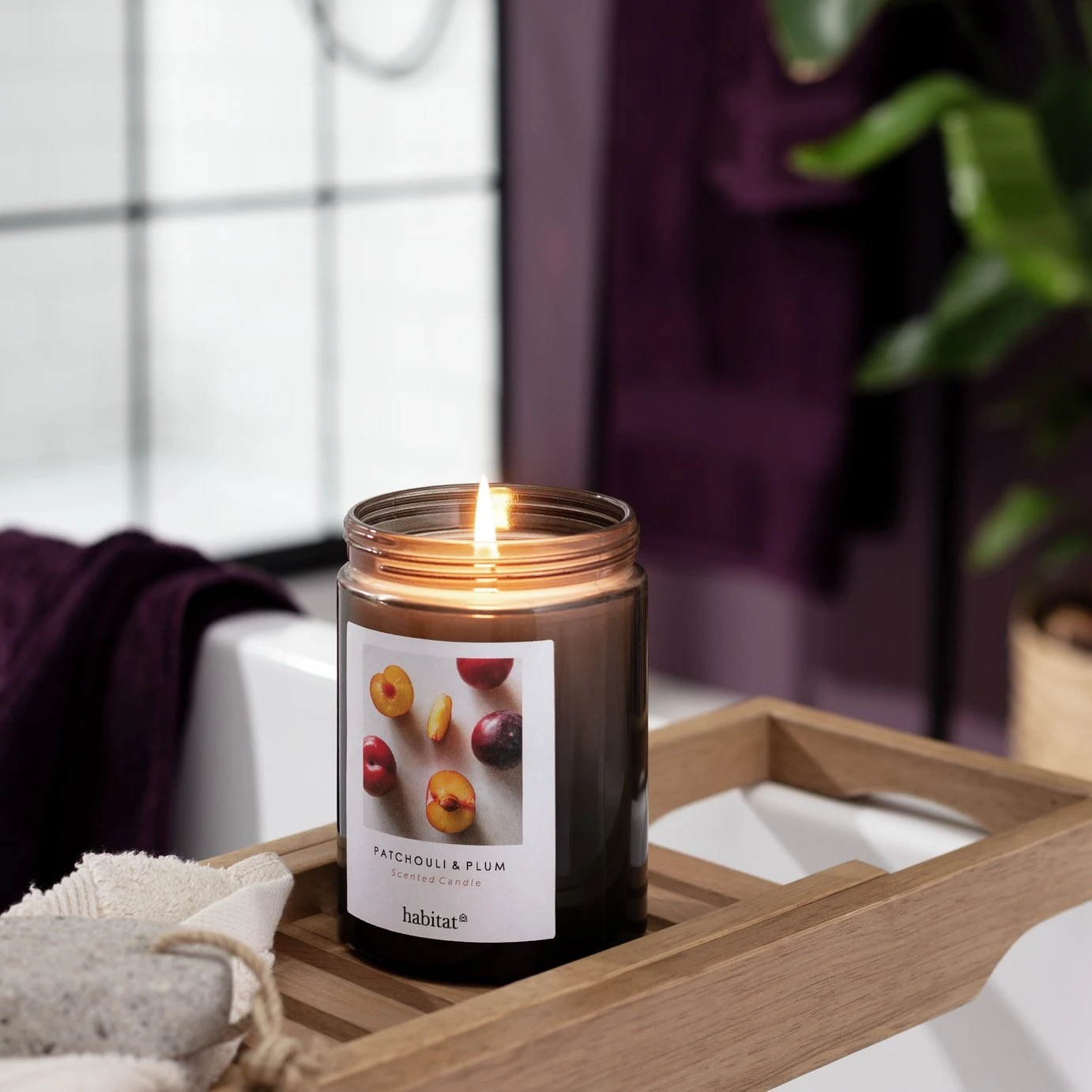 Habitat Scented Jar Candle - Patchouli & Plum 1 Habitat Scented Jar Candle - Patchouli & Plum
