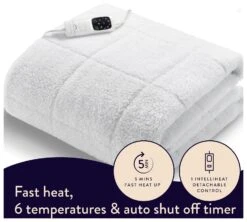 Dreamland Scandi Sherpa Single Control Underblanket-Double -Home Furnishing Store 4707646 R Z010A