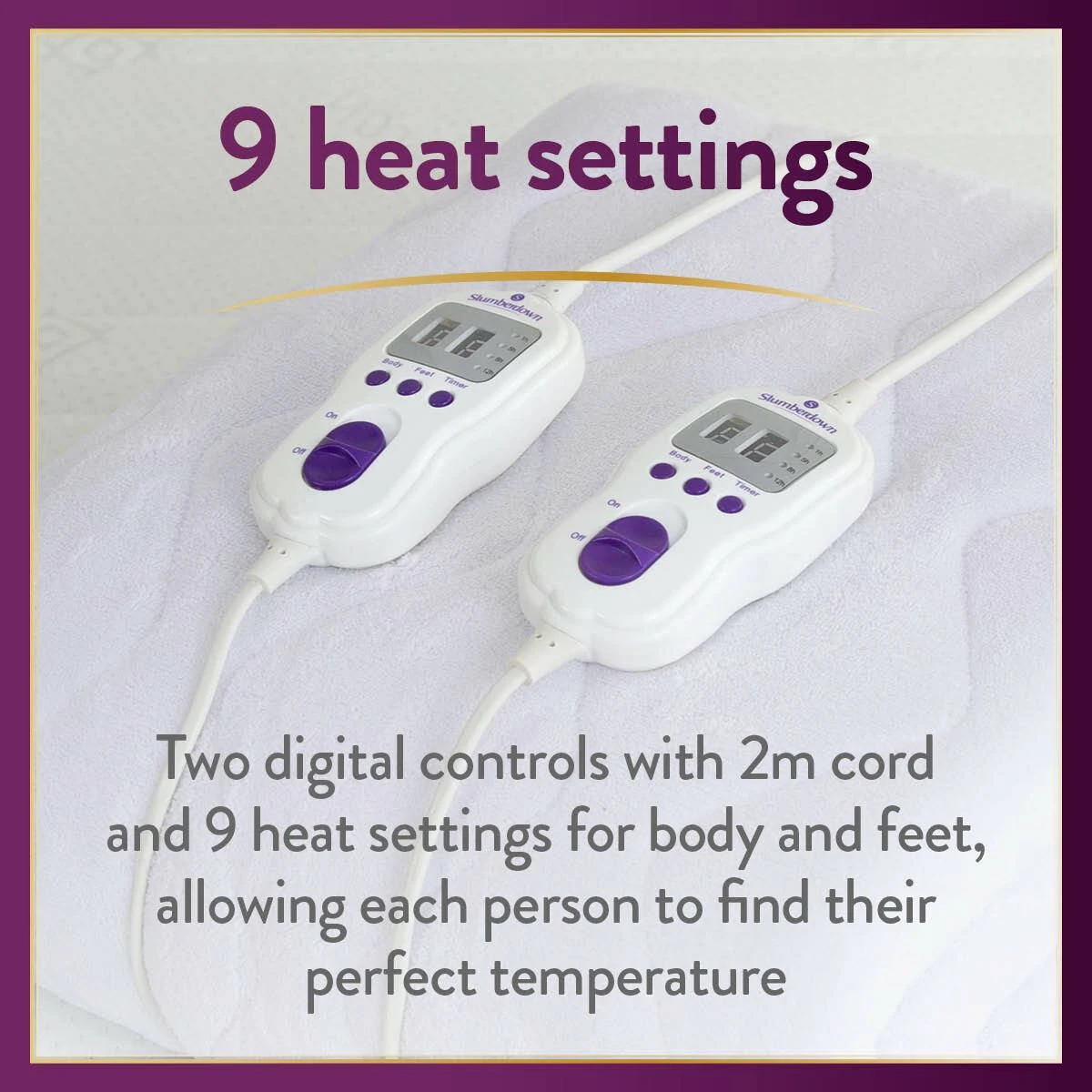 Slumberdown Perfectly Warm Luxury Electric Blanket-King Dual 3 Slumberdown Perfectly Warm Luxury Electric Blanket-King Dual - Image 3