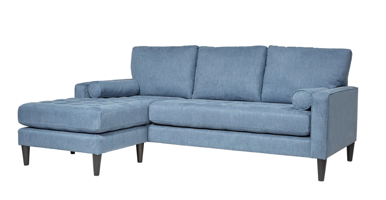 Habitat Hudson Fabric Corner Chaise Sofa - Linnet 1 Habitat Hudson Fabric Corner Chaise Sofa - Linnet