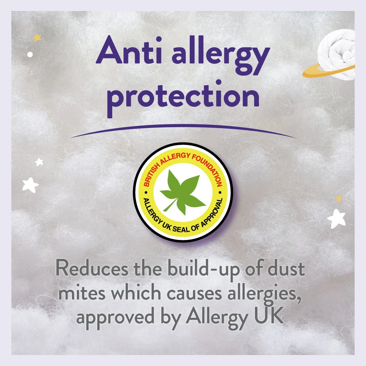 Slumberdown Soft Touch Anti Allergy 4 Tog Kids Duvet-Toddler 12 Slumberdown Soft Touch Anti Allergy 4 Tog Kids Duvet-Toddler - Image 12