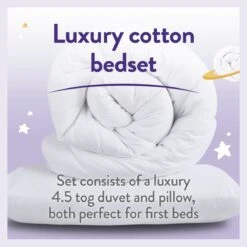 Slumberdown Luxury Cotton 4.5Tog Kids Duvet & Pillow –Single 18 Slumberdown Luxury Cotton 4.5Tog Kids Duvet & Pillow –Single -Home Furnishing Store 5459010 R Z003A