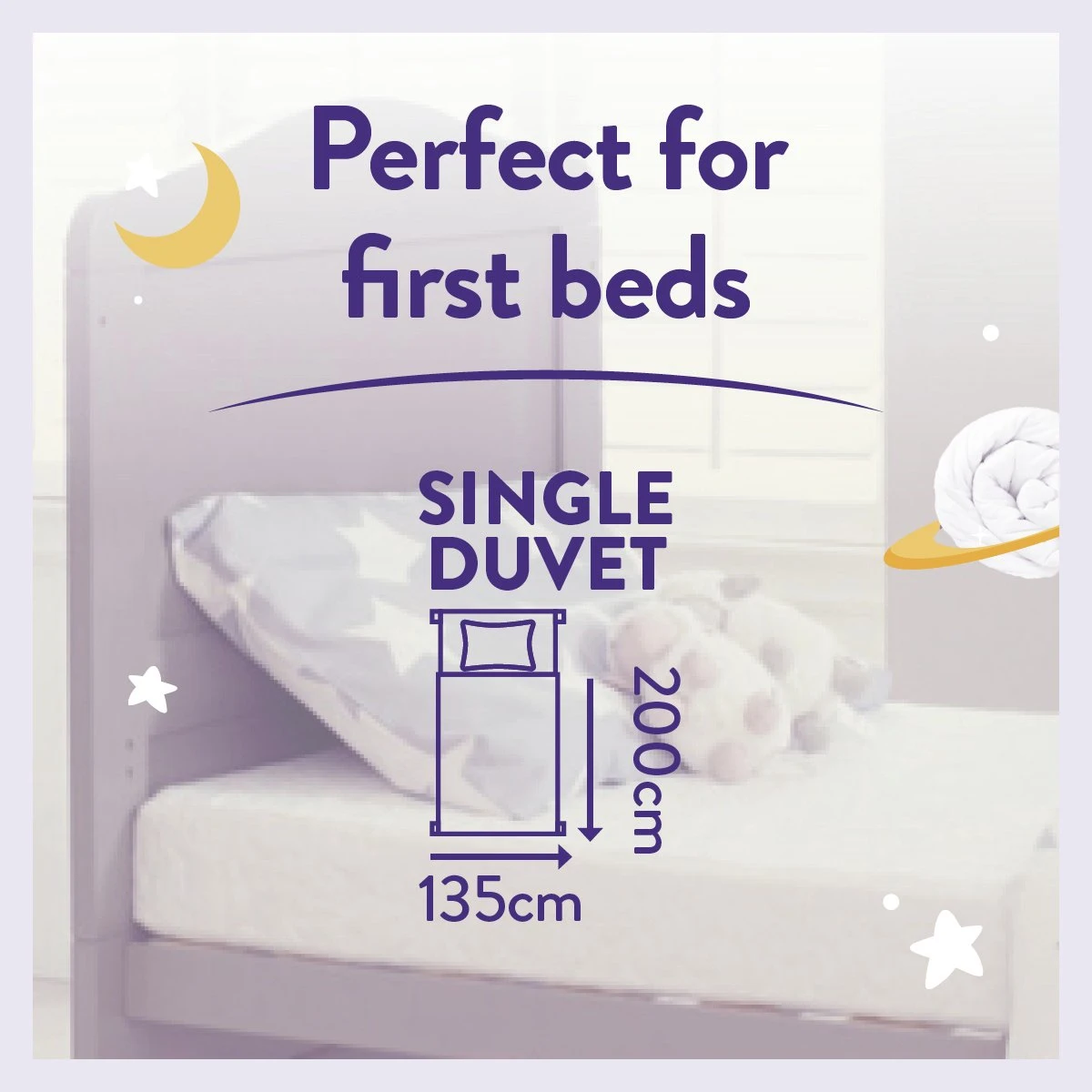 Slumberdown Luxury Cotton 4.5Tog Kids Duvet & Pillow –Single 8 Slumberdown Luxury Cotton 4.5Tog Kids Duvet & Pillow –Single - Image 8