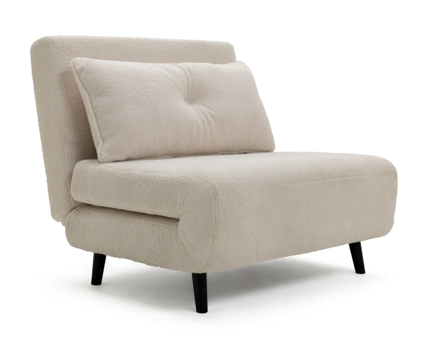 Habitat Roma Single Boucle Chairbed - Cream 1 Habitat Roma Single Boucle Chairbed - Cream