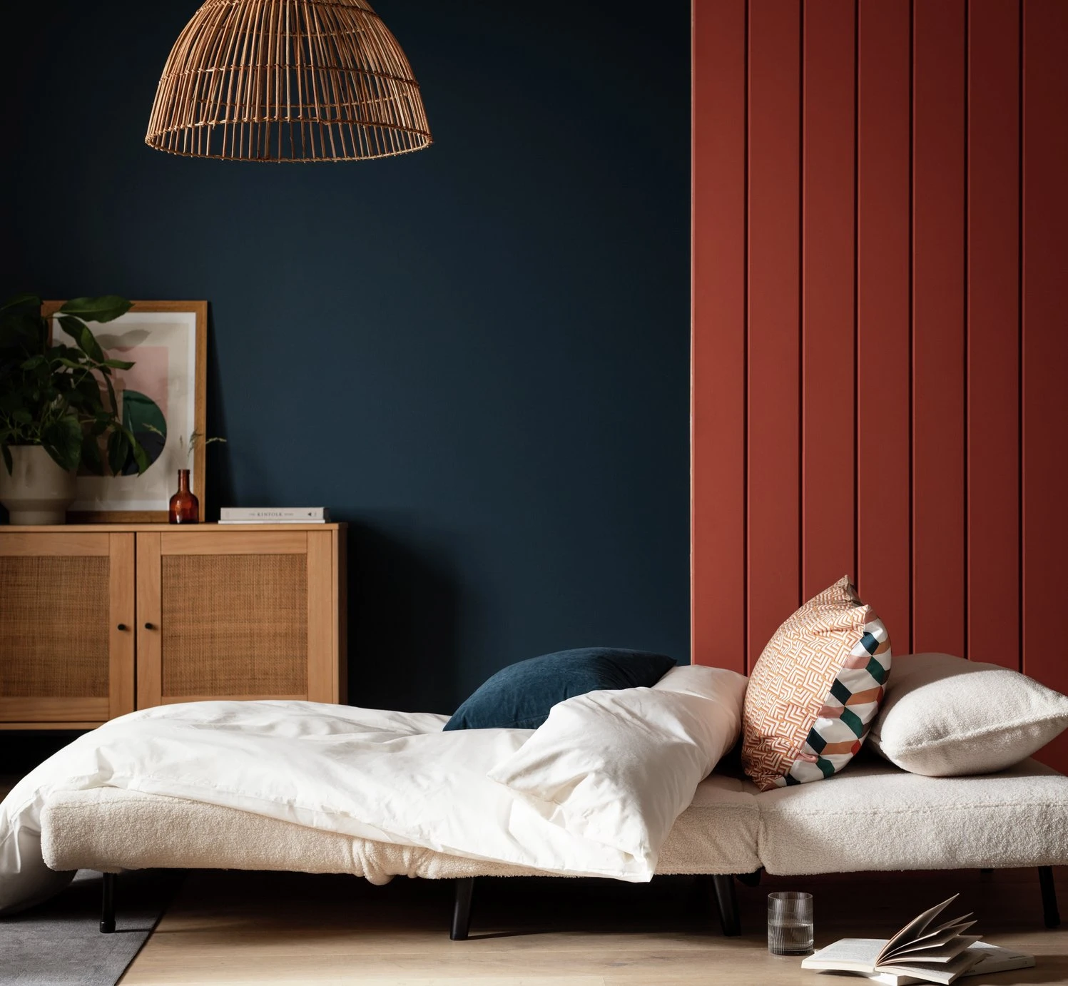 Habitat Roma Single Boucle Chairbed - Cream 2 Habitat Roma Single Boucle Chairbed - Cream - Image 2