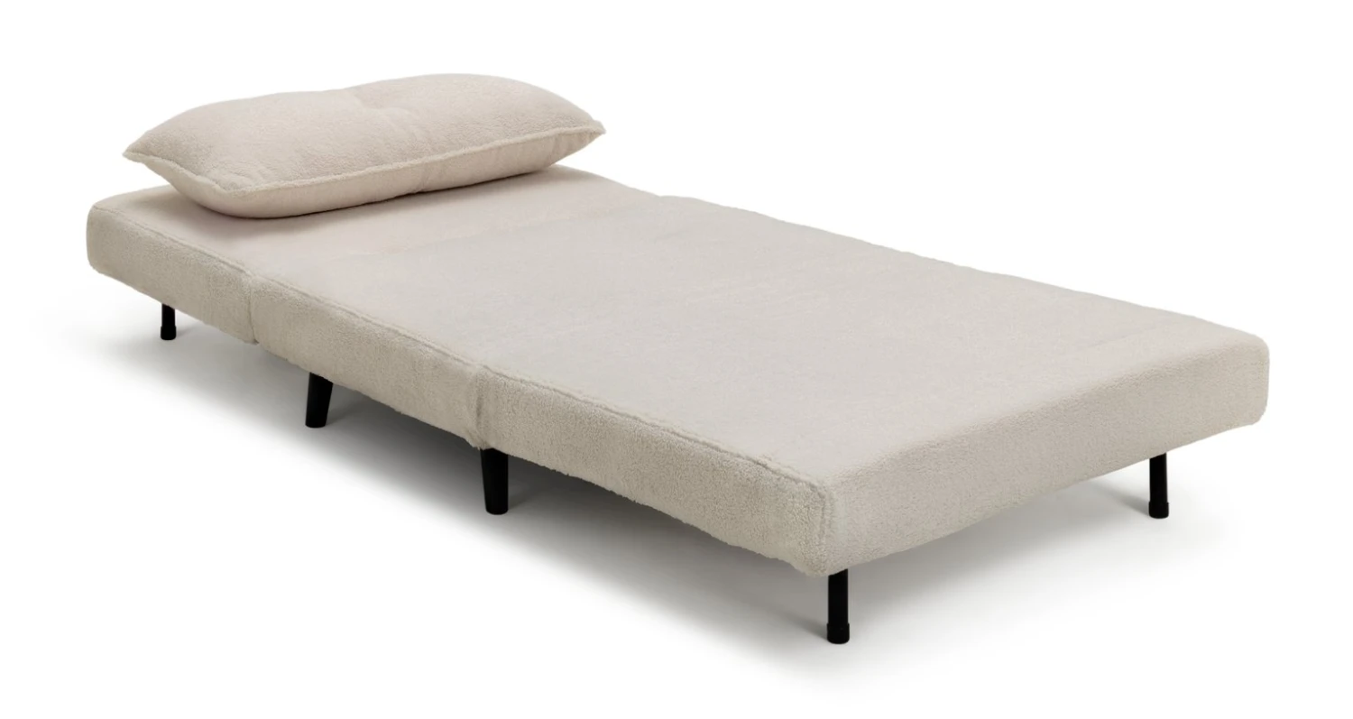 Habitat Roma Single Boucle Chairbed - Cream 5 Habitat Roma Single Boucle Chairbed - Cream - Image 5