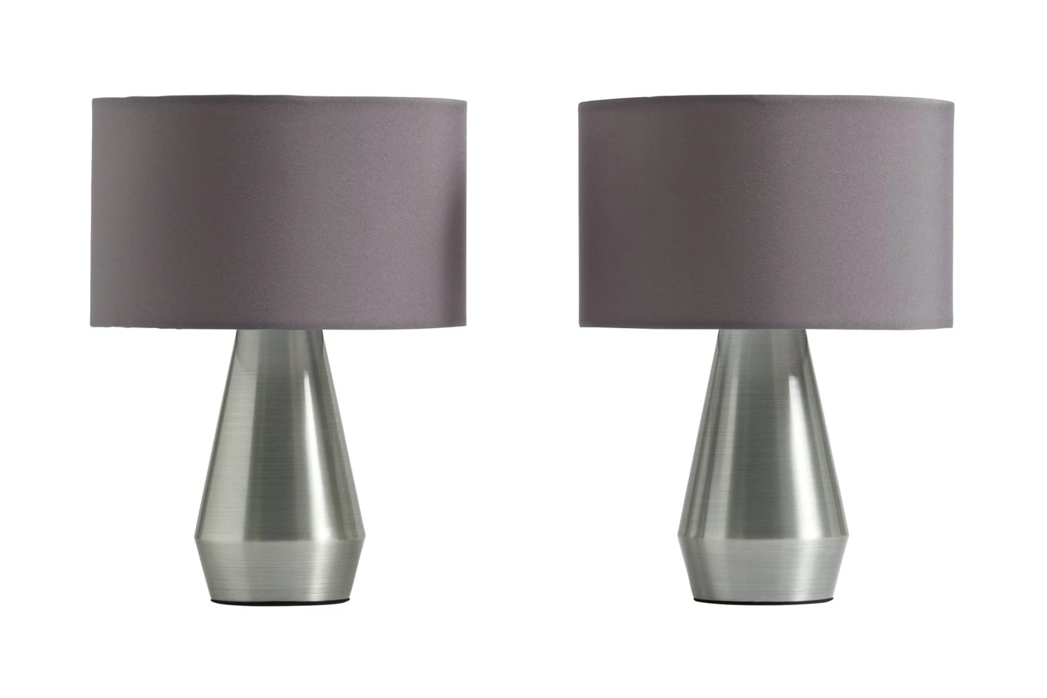 Habitat Maya Pair Of Touch Table Lamps - Grey 2 Habitat Maya Pair Of Touch Table Lamps - Grey - Image 2