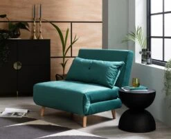 Habitat Roma Single Velvet Chairbed - Teal -Home Furnishing Store 5828108 R Z005A