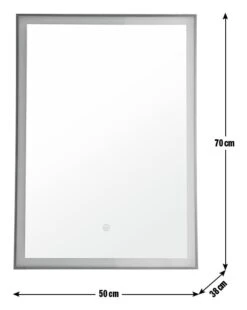 Habitat Rectangle Backlight LED Mirror - Black 9 Habitat Rectangle Backlight LED Mirror - Black -Home Furnishing Store 6025601 R E001
