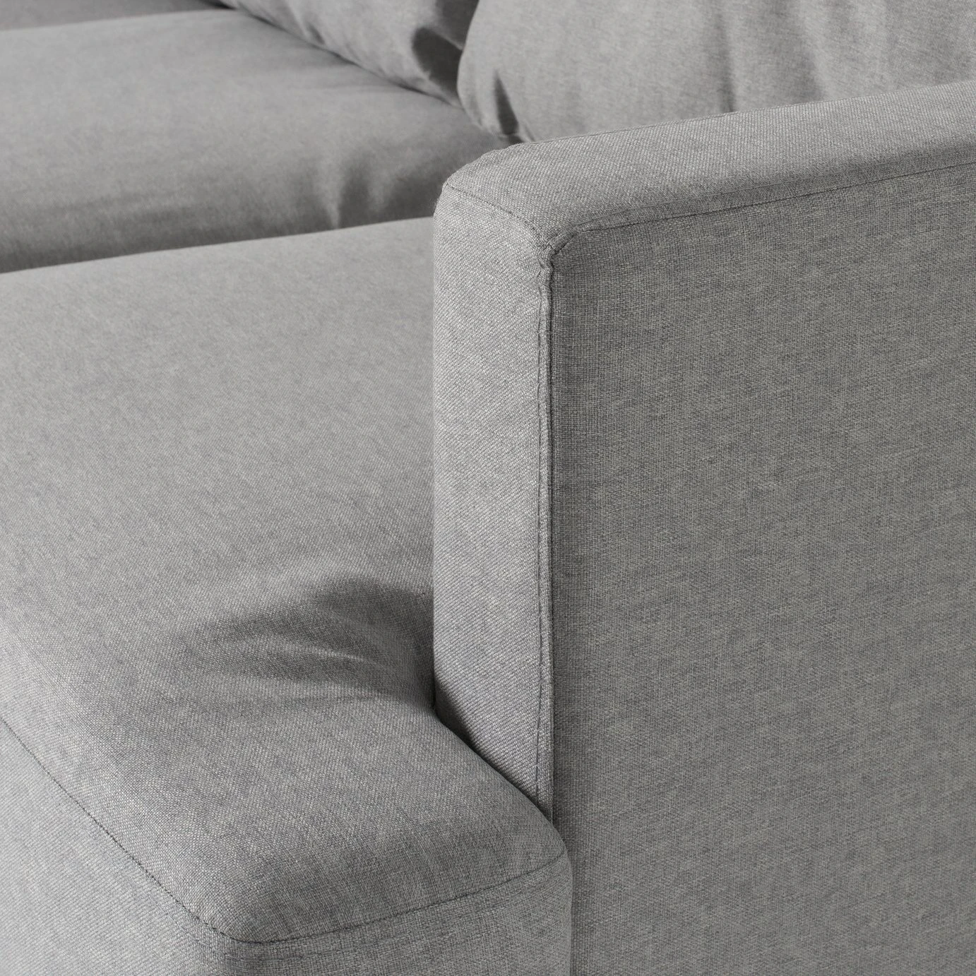 Habitat Joshua Fabric Corner Chaise Sofa - Light Grey 7 Habitat Joshua Fabric Corner Chaise Sofa - Light Grey - Image 7