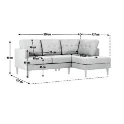 Habitat Joshua Fabric Corner Chaise Sofa - Light Grey 17 Habitat Joshua Fabric Corner Chaise Sofa - Light Grey -Home Furnishing Store 6205737 R Z020A