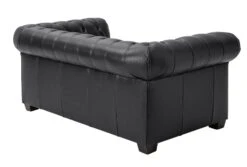Habitat Chesterfield Leather 2 Seater Sofa - Black -Home Furnishing Store 6318349 R Z003A