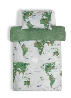 Habitat Kids Cotton World Map Print Bedding Set - Toddler -Home Furnishing Store 6823786 R Z002A