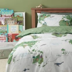 Habitat Kids Cotton World Map Print Bedding Set - Toddler -Home Furnishing Store 6823786 R Z002C