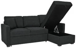 Habitat Reagan Right Corner Chaise Sofa Bed - Charcoal -Home Furnishing Store 7005307 R Z002A