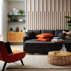 Habitat Reagan Right Corner Chaise Sofa Bed - Charcoal -Home Furnishing Store 7005307 R Z002C