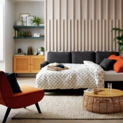 Habitat Reagan Right Corner Chaise Sofa Bed - Charcoal -Home Furnishing Store 7005307 R Z003C