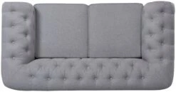 Habitat Chesterfield Fabric 2 Seater Sofa - Light Grey -Home Furnishing Store 7049033 R Z006A
