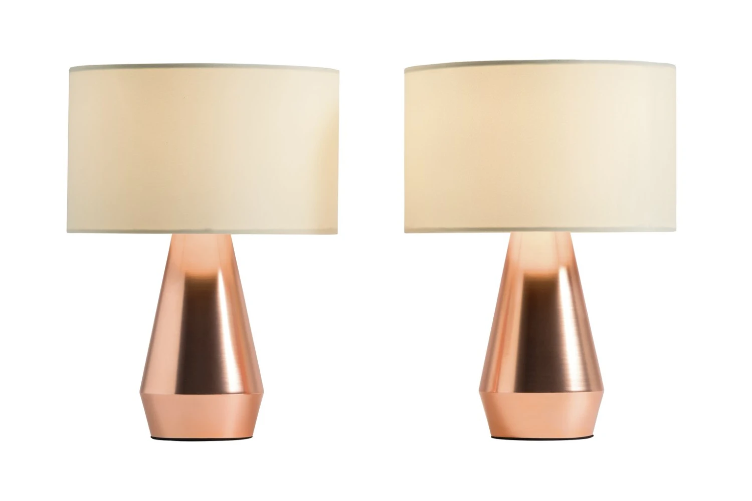 Habitat Maya Pair Of Touch Table Lamps - Copper & Cream 2 Habitat Maya Pair Of Touch Table Lamps - Copper & Cream - Image 2