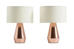 Habitat Maya Pair Of Touch Table Lamps - Copper & Cream 9 Habitat Maya Pair Of Touch Table Lamps - Copper & Cream -Home Furnishing Store 7157097 R Z007A