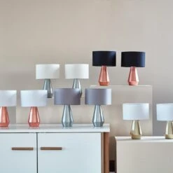 Habitat Maya Pair Of Touch Table Lamps - Copper & Cream 11 Habitat Maya Pair Of Touch Table Lamps - Copper & Cream -Home Furnishing Store 7157097 R Z010C