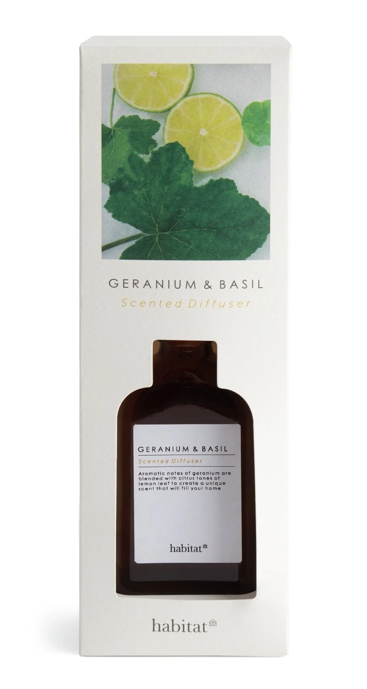 Habitat 150ml Scented Diffuser - Geranium & Basil 4 Habitat 150ml Scented Diffuser - Geranium & Basil - Image 4