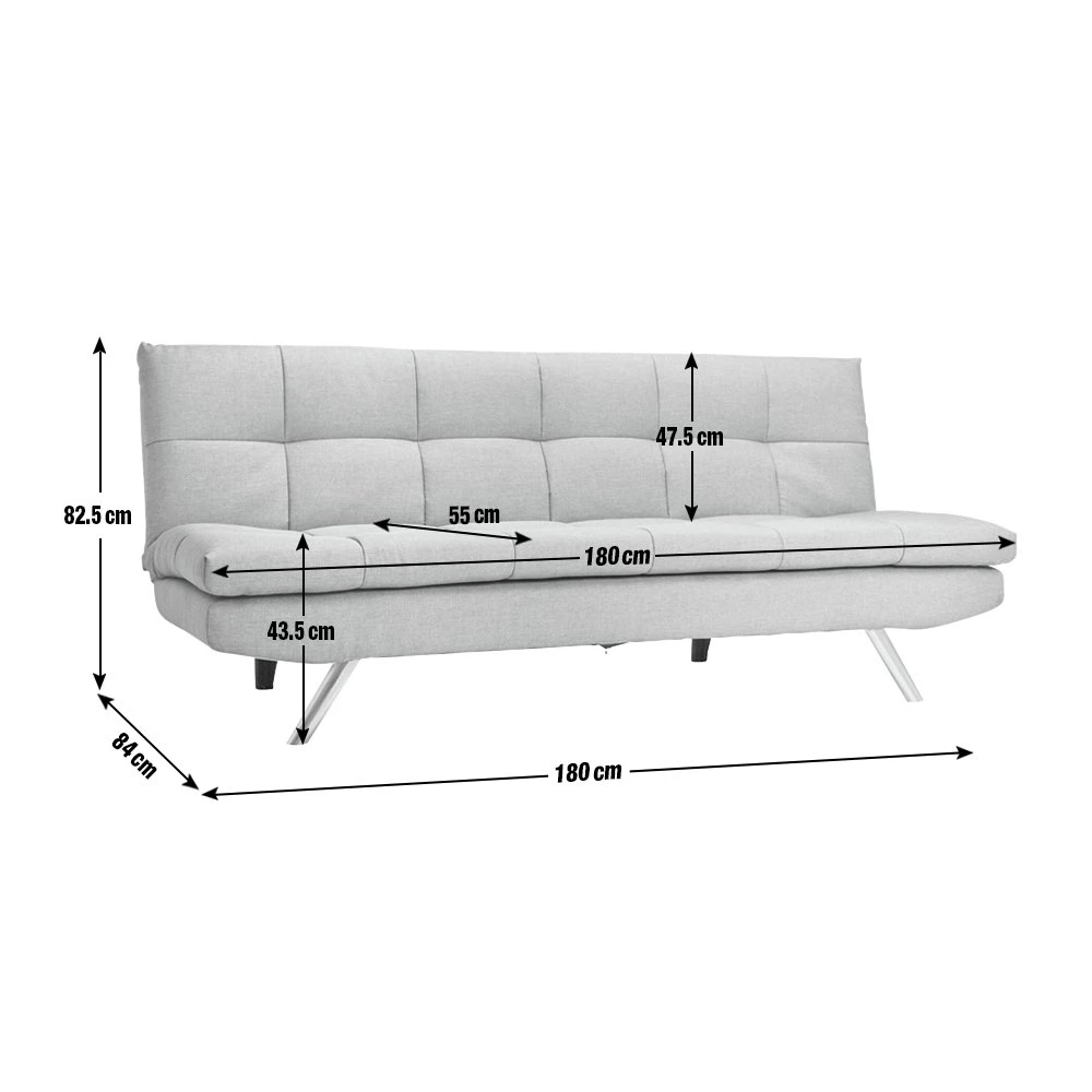 Habitat Nolan Fabric Clic Clac Sofa Bed - Natural 5 Habitat Nolan Fabric Clic Clac Sofa Bed - Natural - Image 5