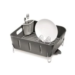 Simplehuman Plastic Compact Dish Rack - Grey