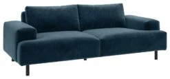 Habitat Julien Velvet 3 Seater Sofa - Navy Blue -Home Furnishing Store 7836033 R Z002A