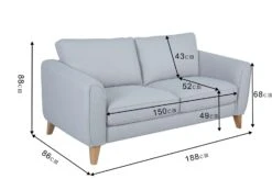 Habitat Cooper Fabric 3 Seater Sofa - Charcoal -Home Furnishing Store 7837104 R E020