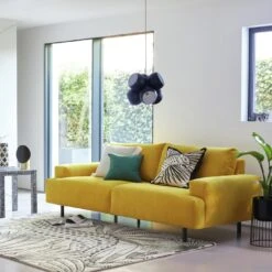 Habitat Julien Fabric 3 Seater Sofa - Dark Green -Home Furnishing Store 7911408 R Z006A